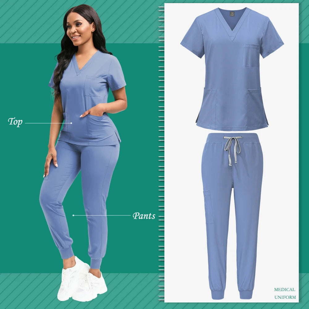 Guangdong Scrubs Women Medical Nurse Uniform Set Professional