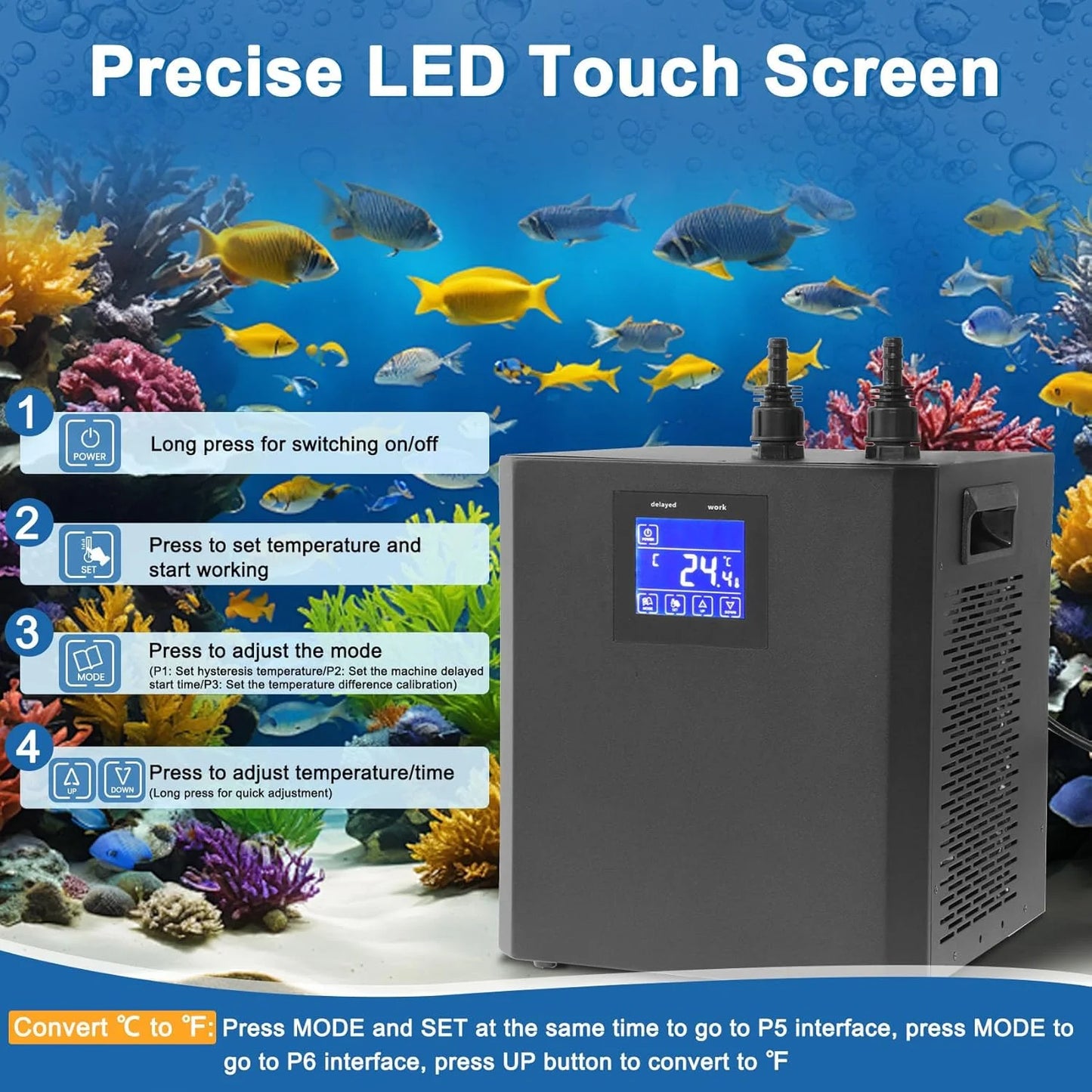 Hydroponic Aquarium Chiller With Remote Control Pump