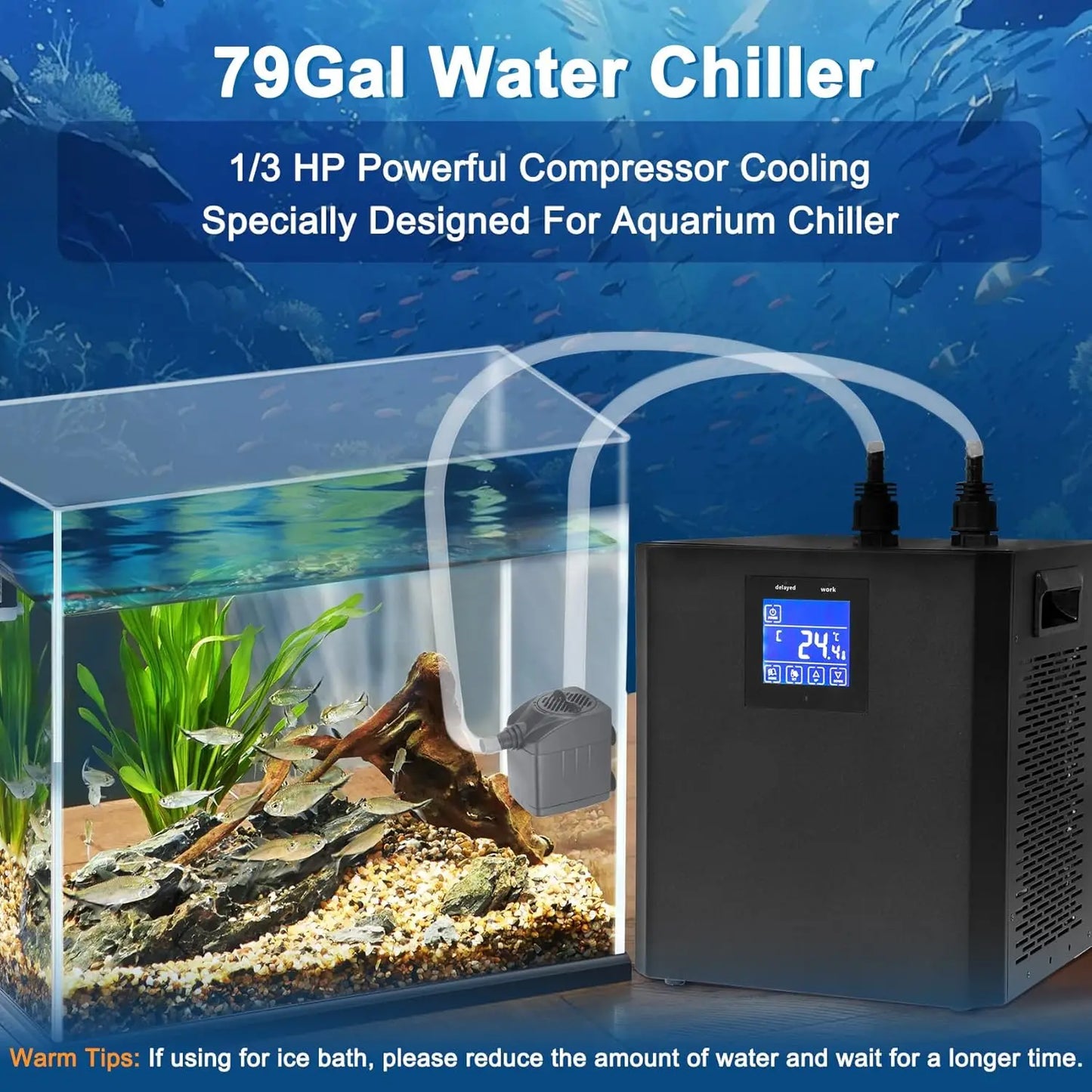 Hydroponic Aquarium Chiller With Remote Control Pump