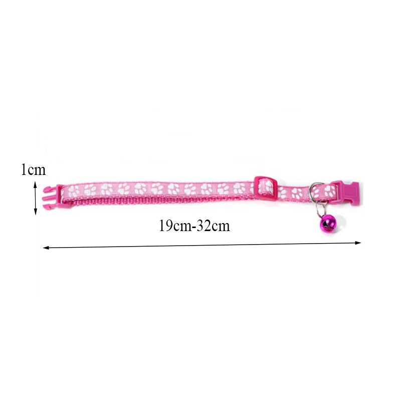 Pattern Cat Collar With Bell Adjustable For Cats Kitten