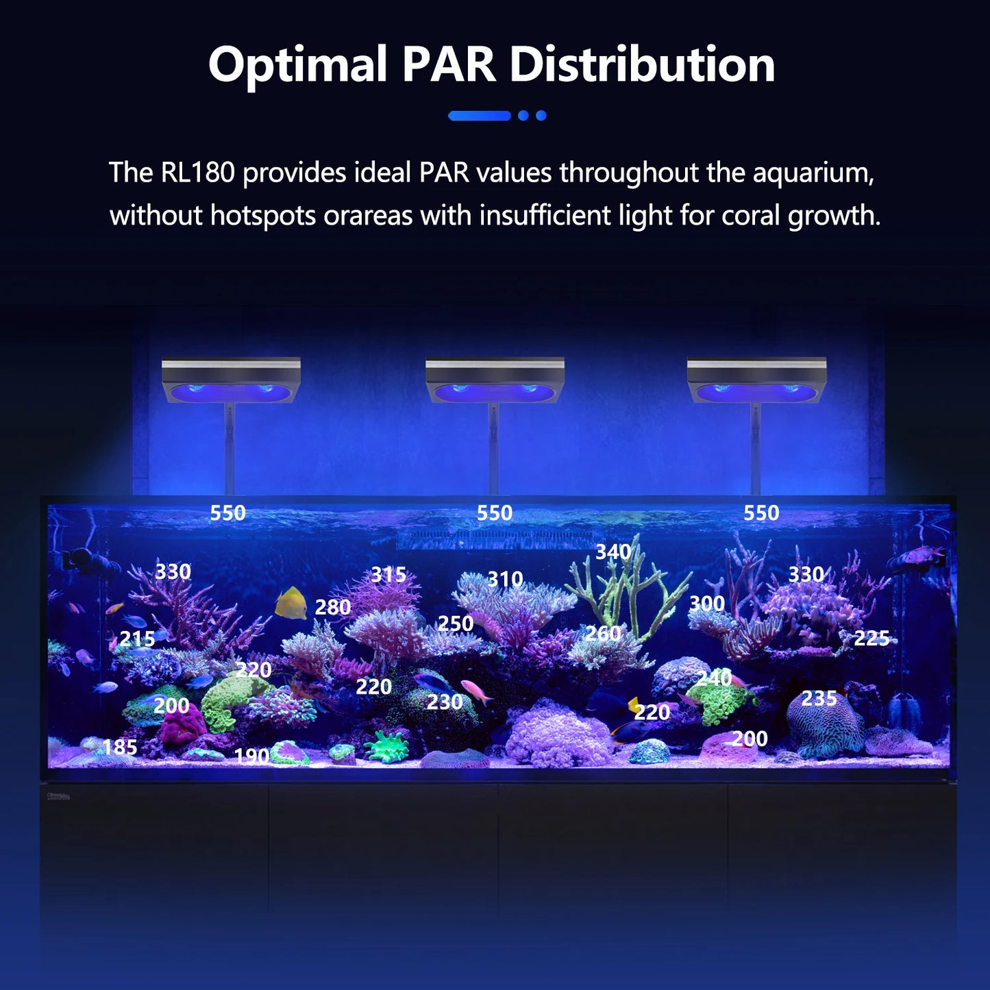 PopBloom WiFi Reef Aquarium Light RL60 RL90 RL180 SPS LPS