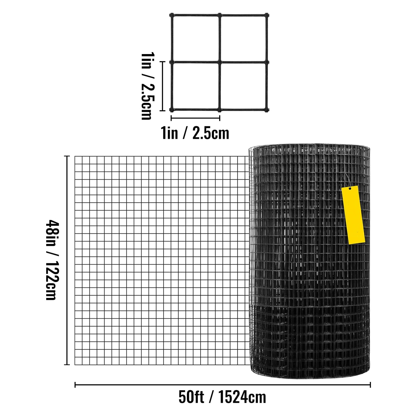 SucceBuy Vinyl Coated Welded Wire Mesh Poultry Hardware Cloth