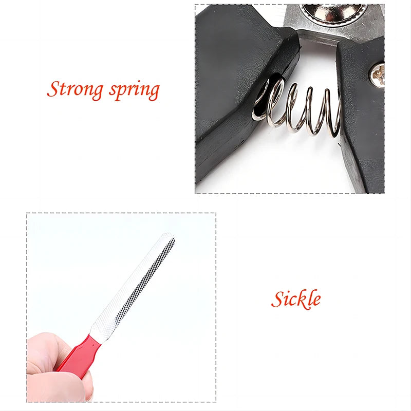 Stainless Steel Sickle Nail Clippers For Large Dogs And Cats