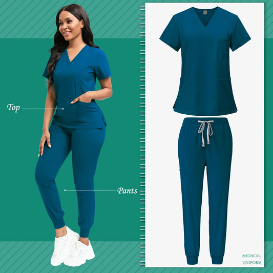 Guangdong Scrubs Women Medical Nurse Uniform Set Professional