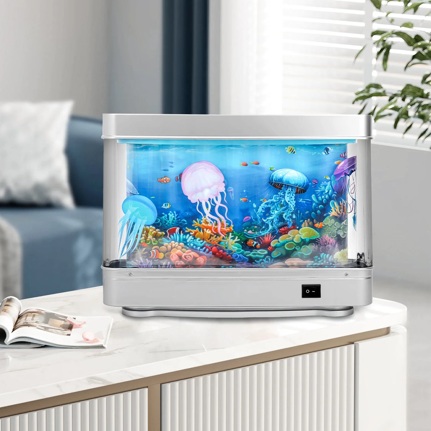 Hign-concerned Artificial Aquarium Lamp With Moving Fish Display
