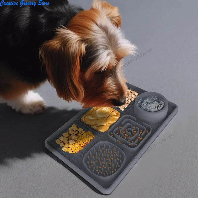 Pet Licking Mat For Dogs Slow Feeder Silicone Suction Cup