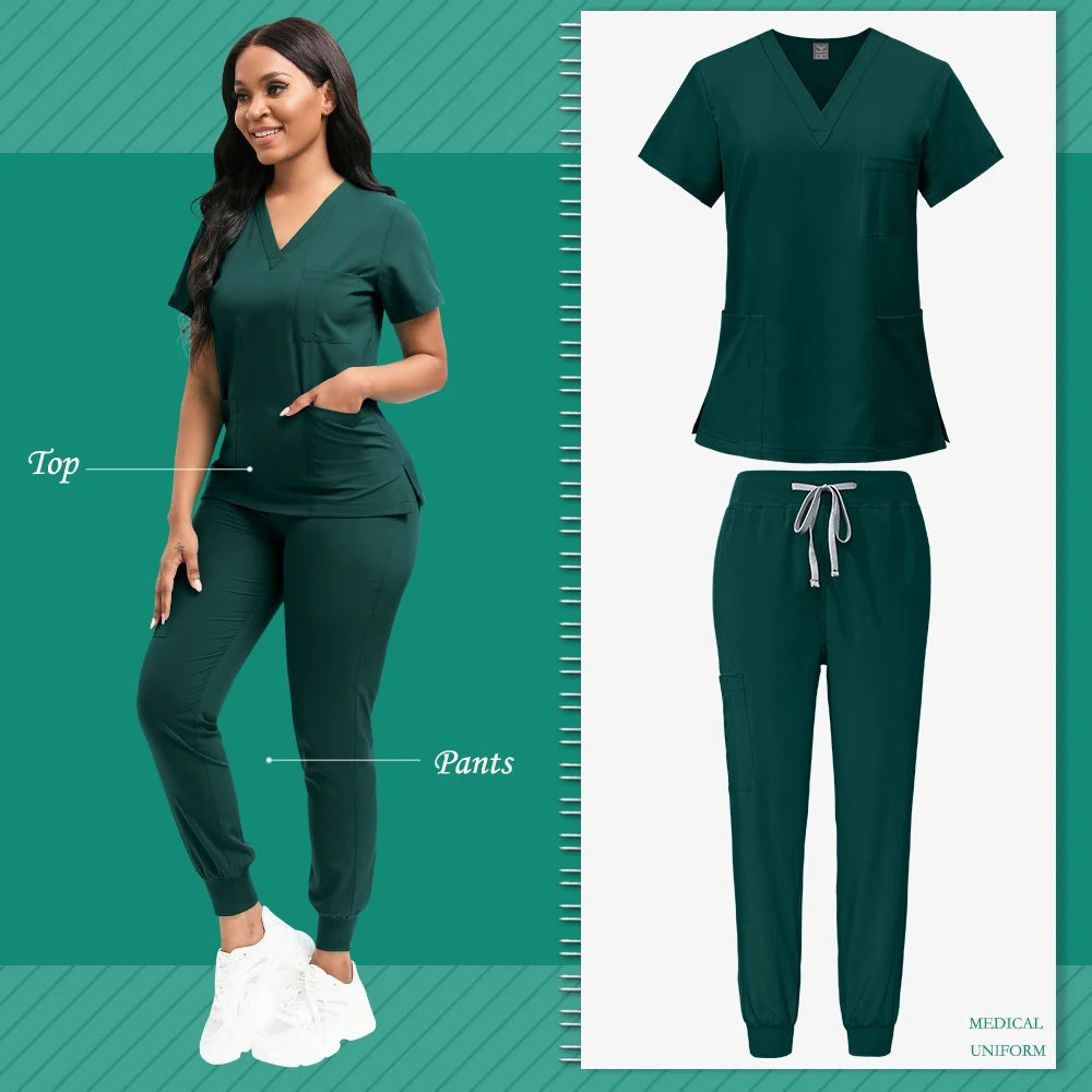Guangdong Scrubs Women Medical Nurse Uniform Set Professional