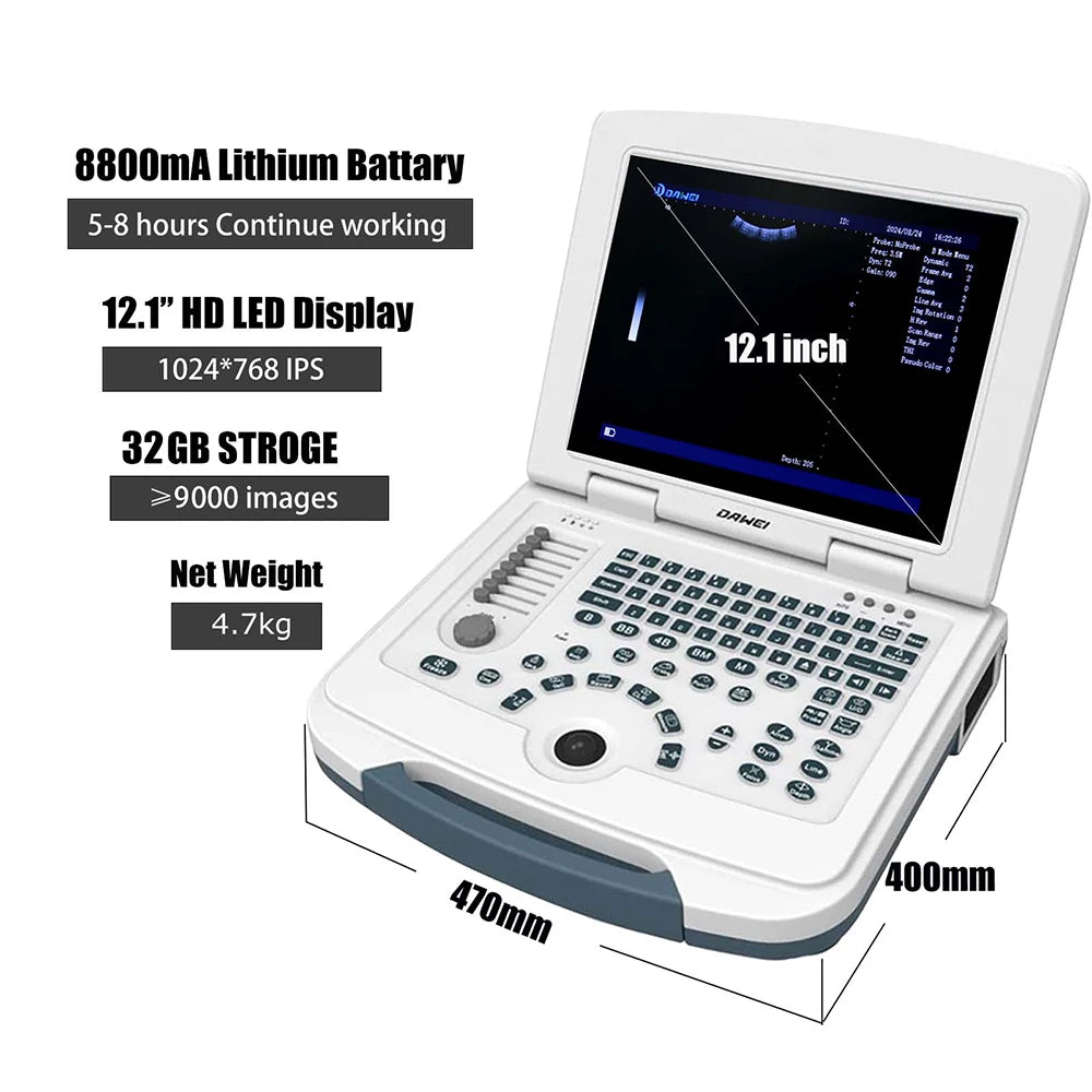 DAWEI Portable Veterinary Ultrasound Scanner For Animal Pregnancy