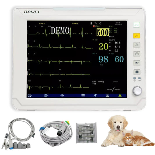 DAWEI Portable Veterinary Monitor 6 Parameter With LCD Display