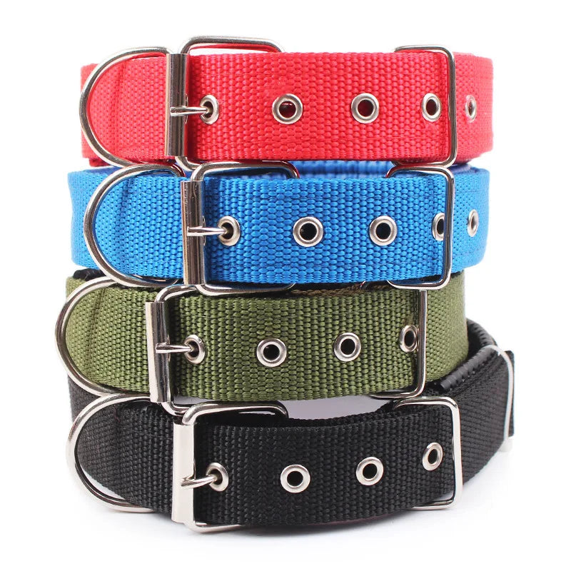 NONECN Solid Nylon Dog Collar For All Dogs Durable