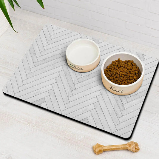 XMSJ Absorbent Quick Dry Dog Food Bowl Mat Eco Friendly