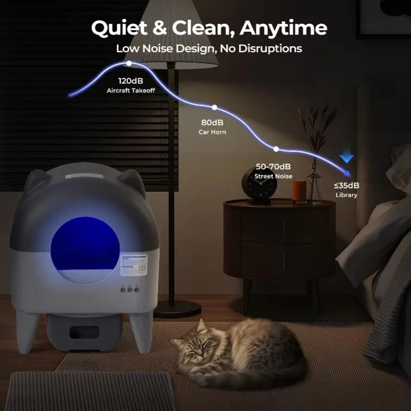 Lunapurr Automatic Self Cleaning Cat Litter Box Odor Control