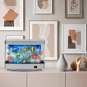 Hign-concerned Artificial Aquarium Lamp With Moving Fish Display
