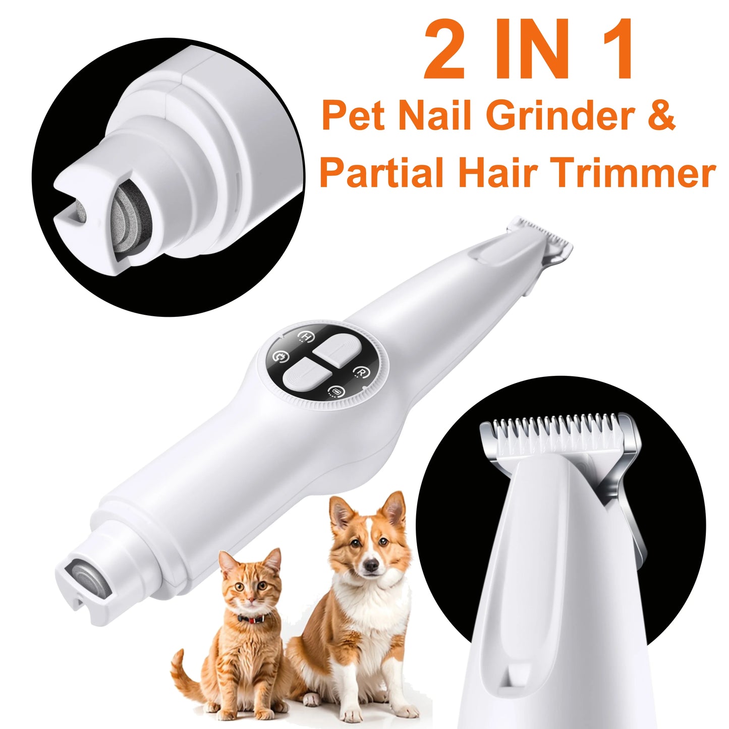 2 In 1 Electrical Dog Nail Grinder And Hair Trimmer