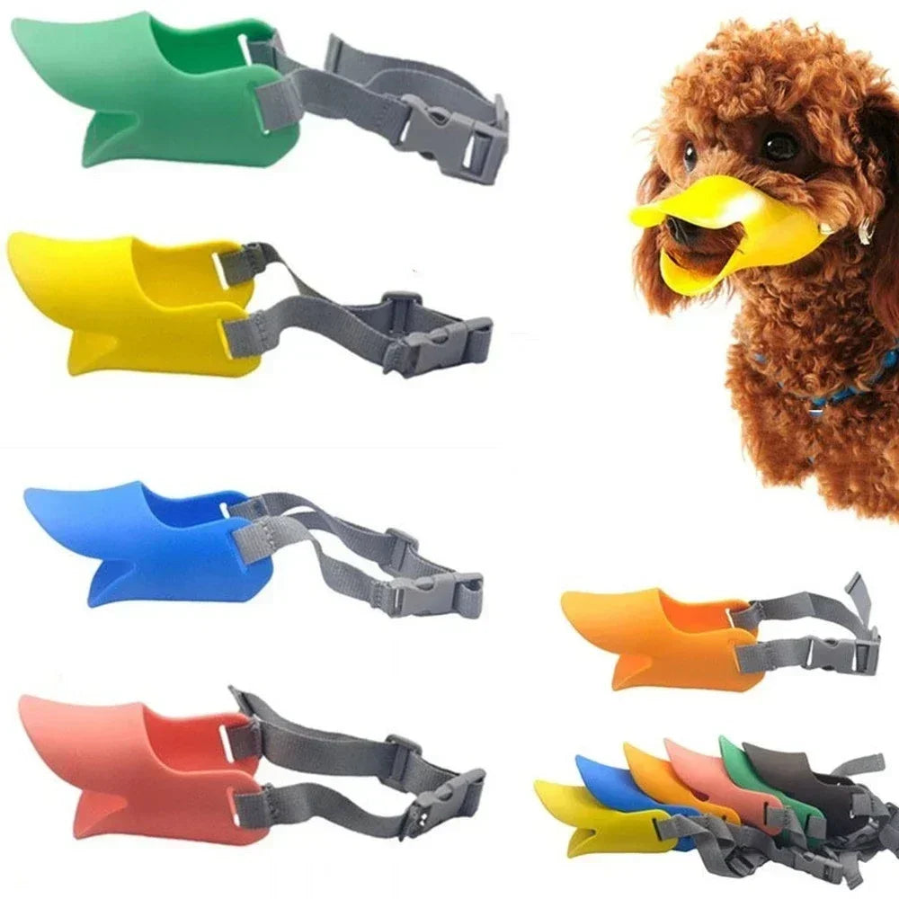 Silicone Duck Muzzle Anti Bite Mask With Breathable Nylon Strap