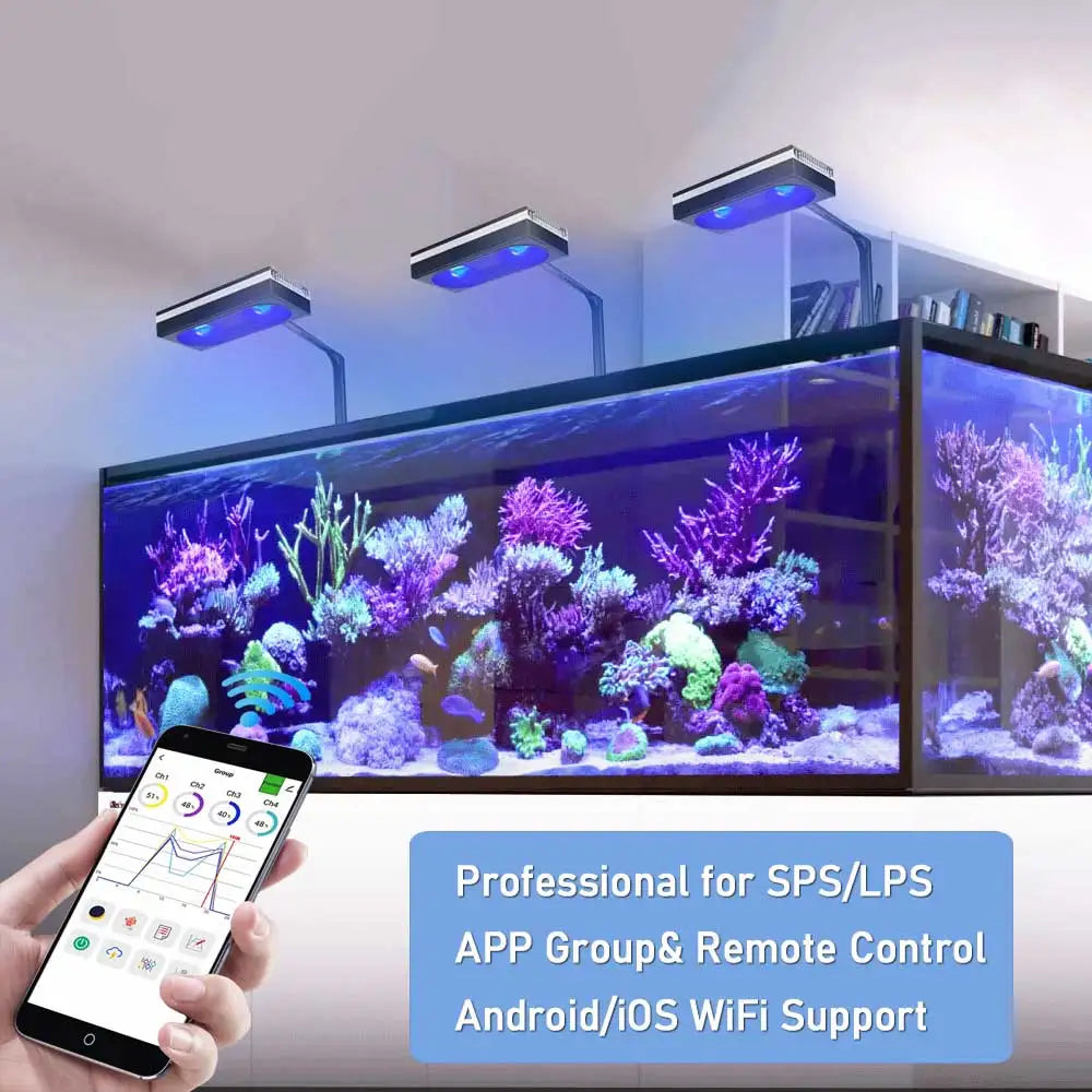 PopBloom WiFi Reef Aquarium Light RL60 RL90 RL180 SPS LPS
