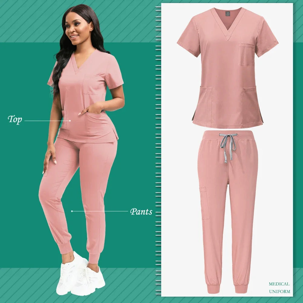 Guangdong Scrubs Women Medical Nurse Uniform Set Professional