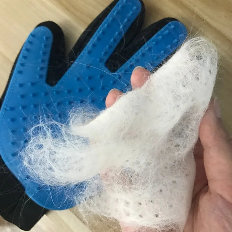 Cat Hair Removal Gloves Rubber Pet Grooming Brush Massage