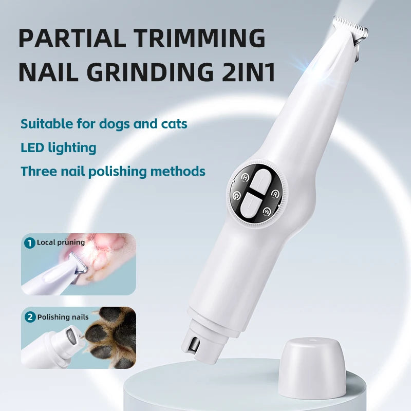 2 In 1 Electrical Dog Nail Grinder And Hair Trimmer