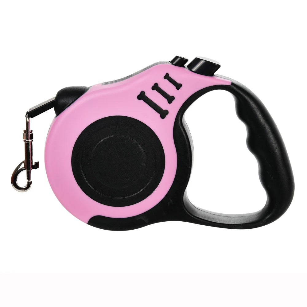 Retractable Dog Leash With Quick Release And Durable Nylon