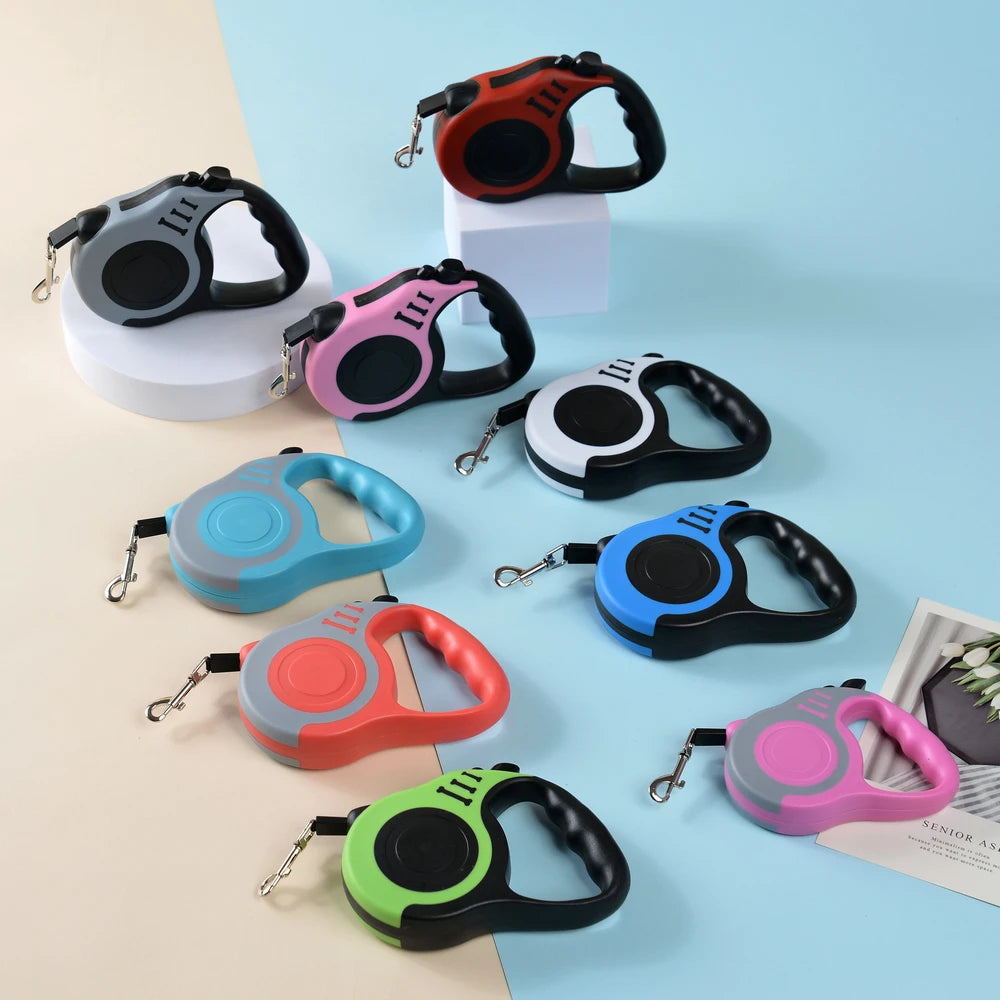 Retractable Dog Leash With Quick Release And Durable Nylon