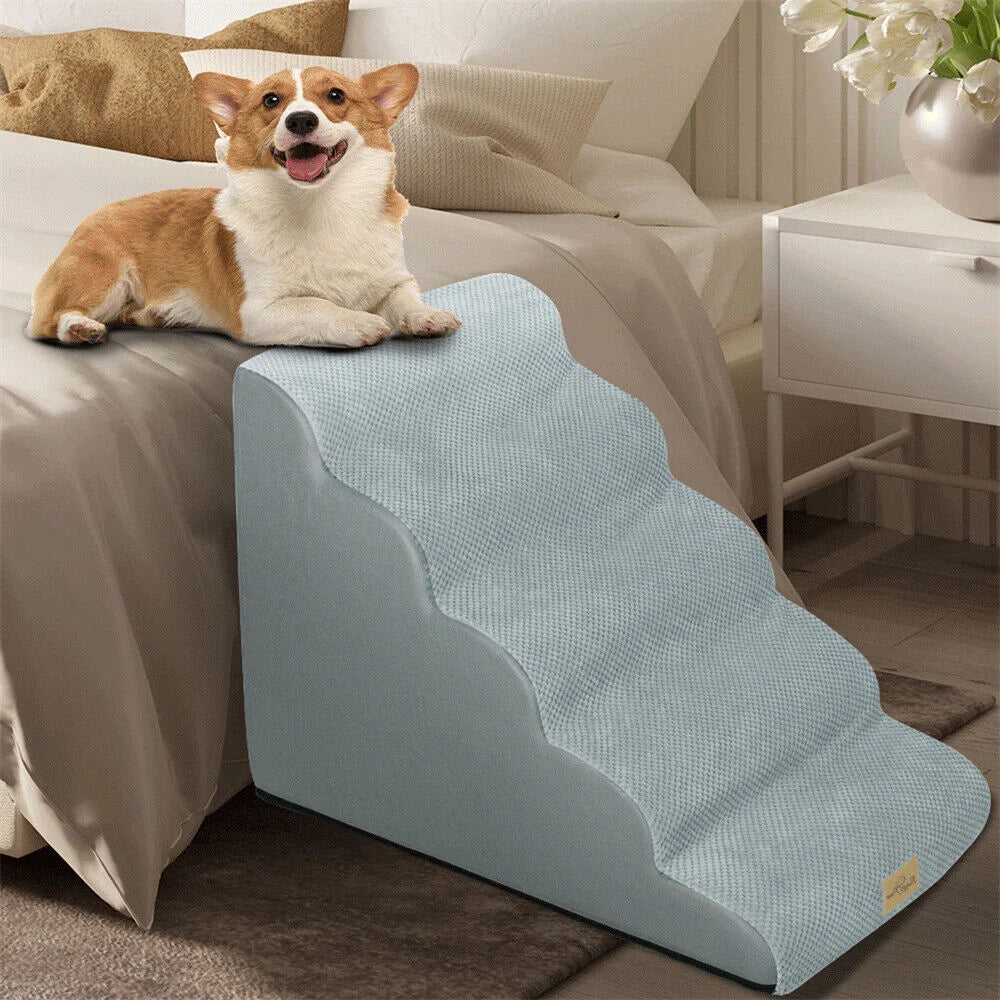 Dog Door Premium Five Step Ramp For Elevated Beds Sofas