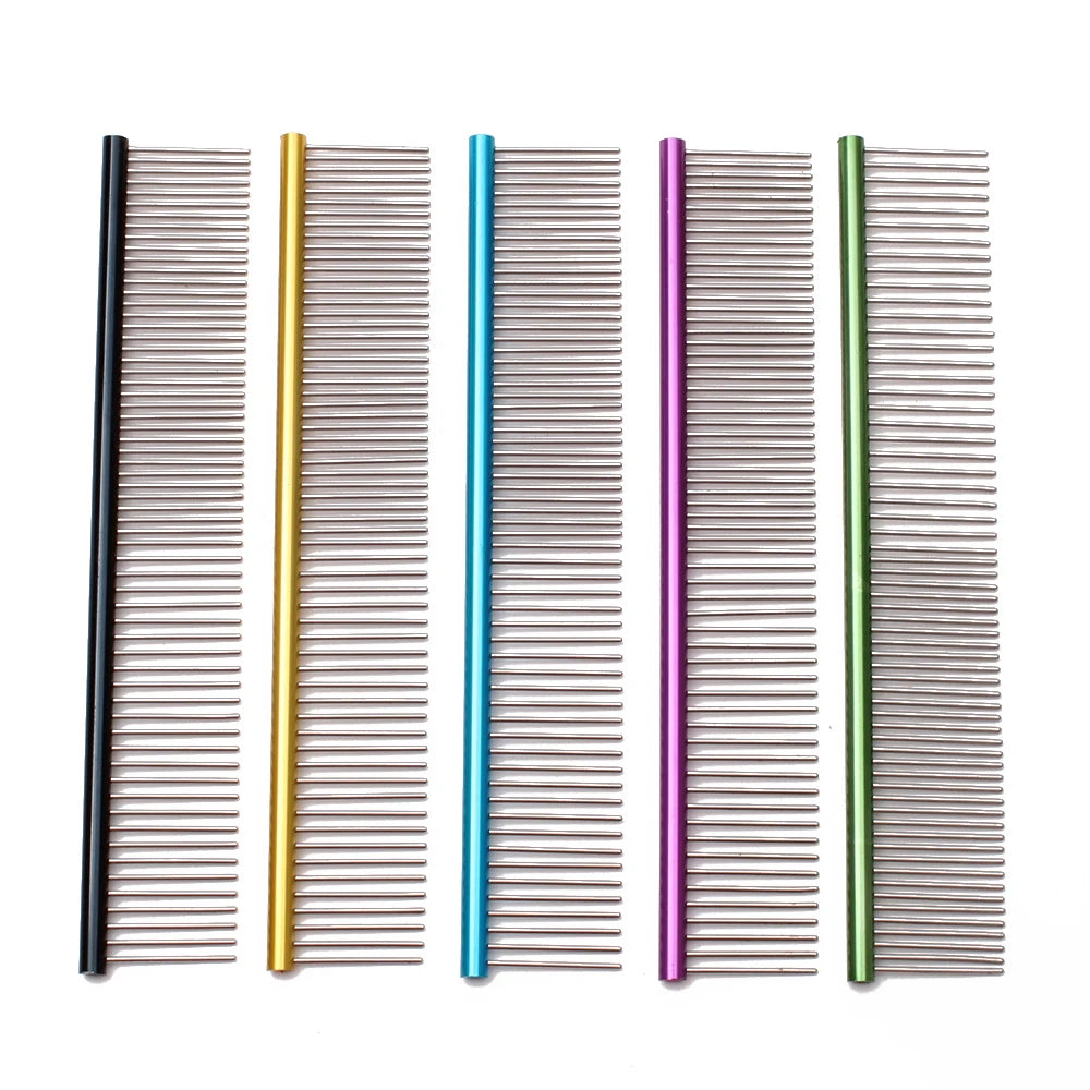Aluminum Alloy Pet Grooming Combs for Dogs and Cats