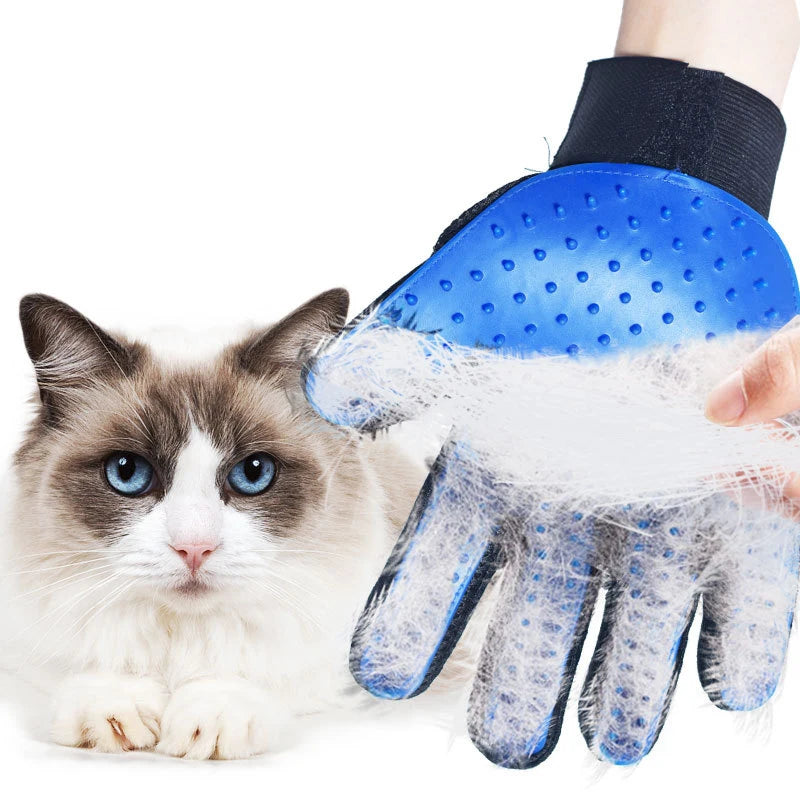 Cat Hair Removal Gloves Rubber Pet Grooming Brush Massage