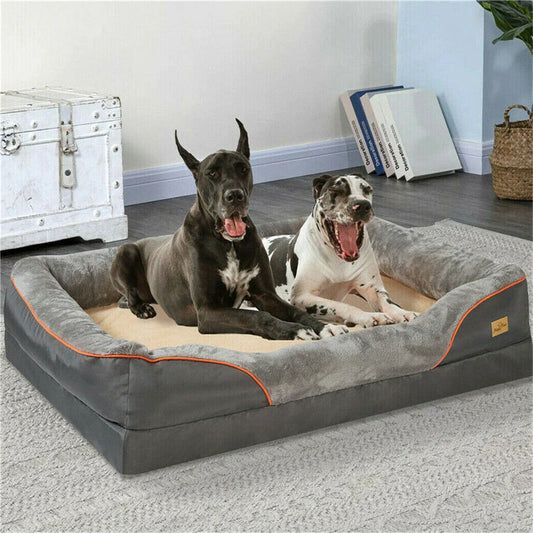 Borwartcn Orthopedic Memory Foam Elevated Waterproof Dog Bed Removable Cover