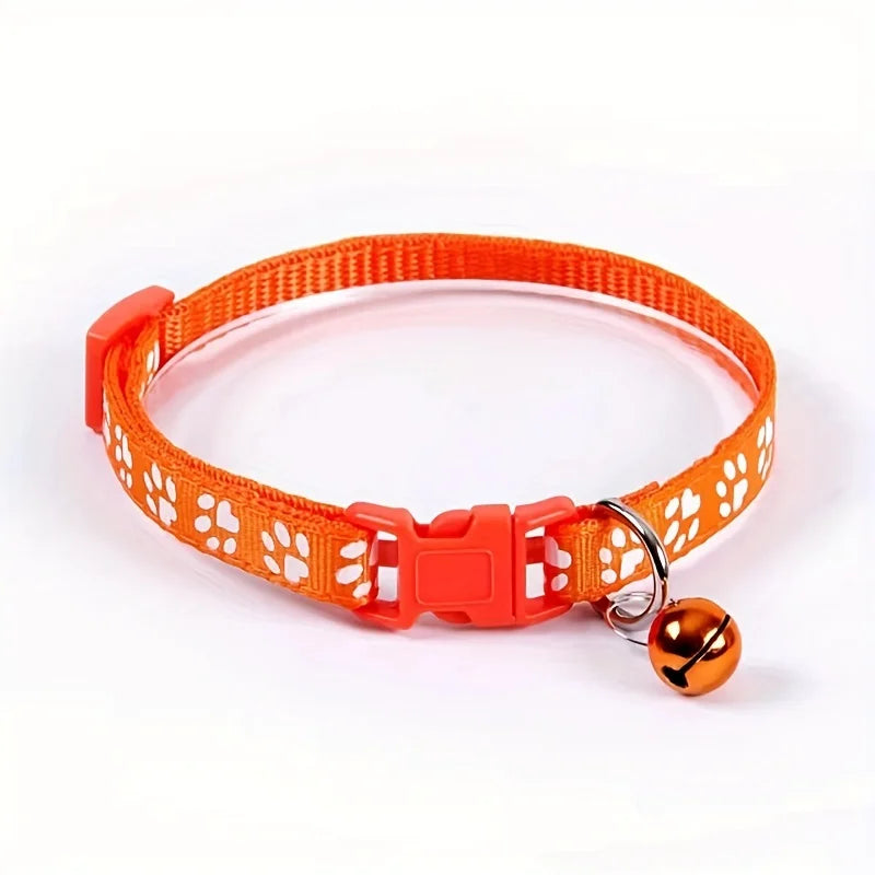 Pattern Cat Collar With Bell Adjustable For Cats Kitten