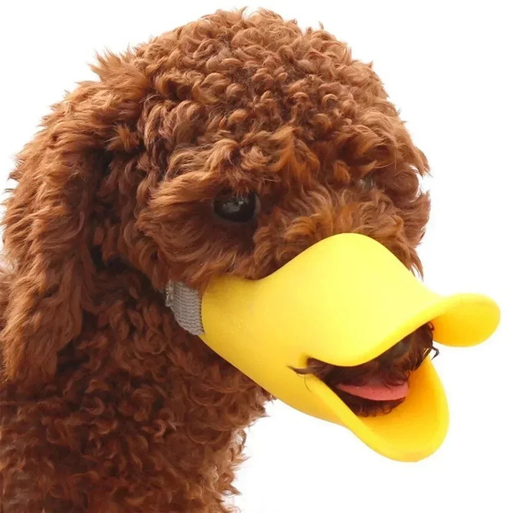 Silicone Duck Muzzle Anti Bite Mask With Breathable Nylon Strap