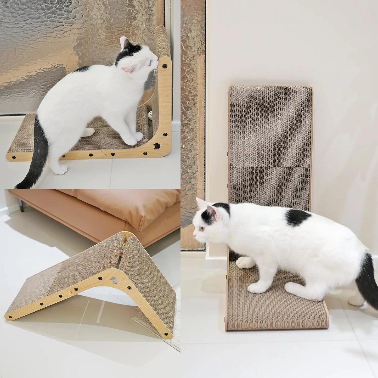 Guangdong L Shape Cat Scratcher For Indoor Cats Safe Cardboard
