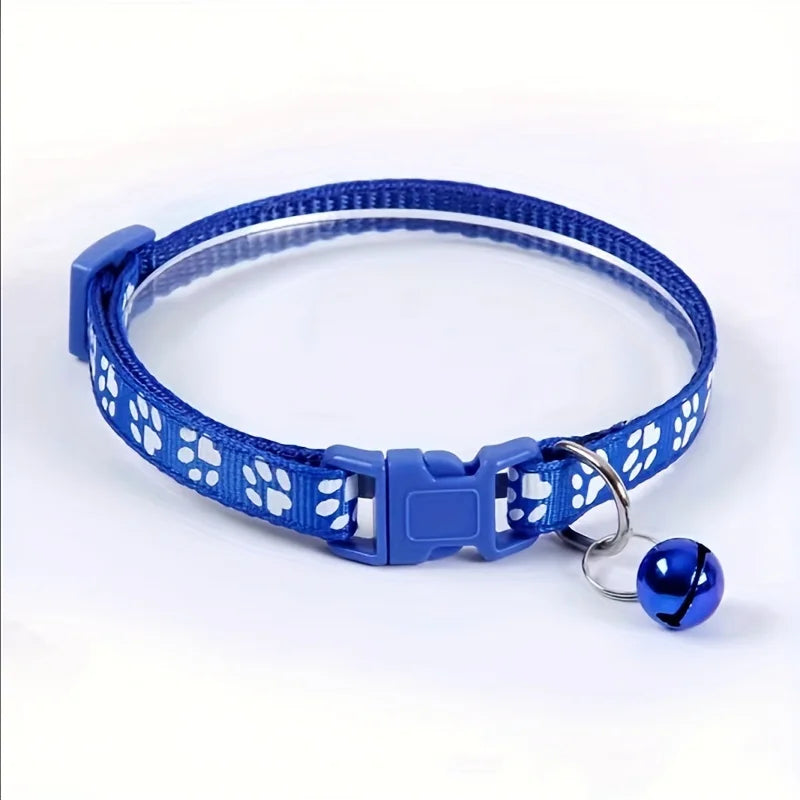 Pattern Cat Collar With Bell Adjustable For Cats Kitten