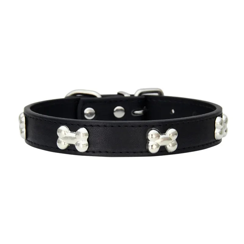 Bone Leather Durable Dog Collar For All Breeds Quality