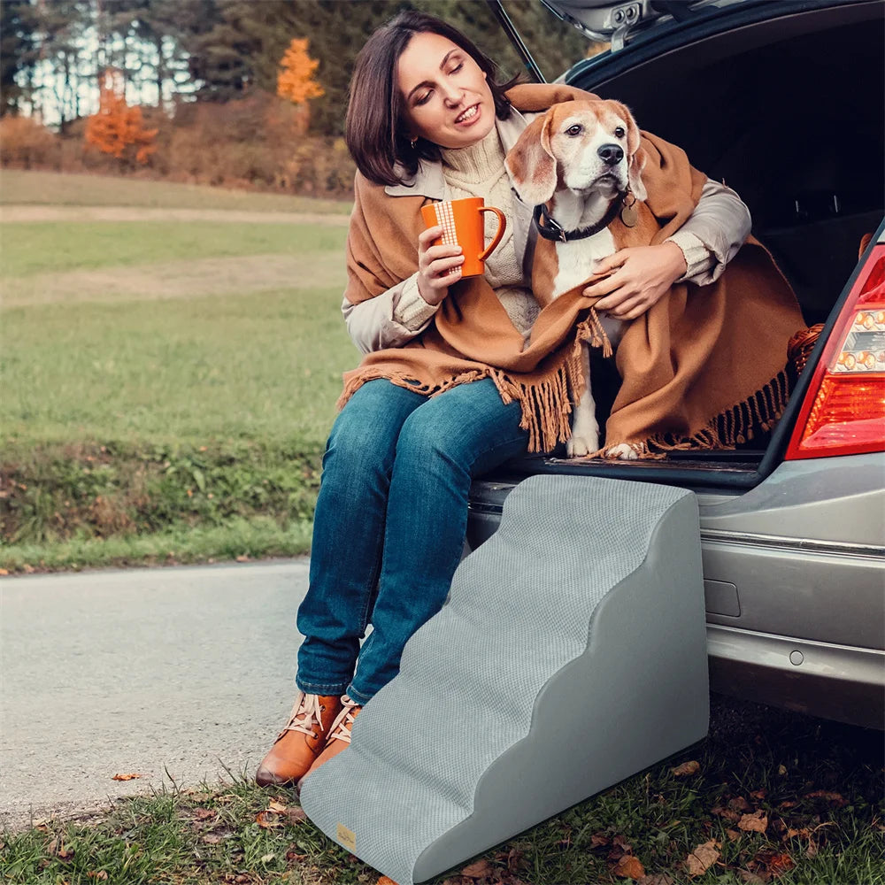 Dog Door Premium Five Step Ramp For Elevated Beds Sofas