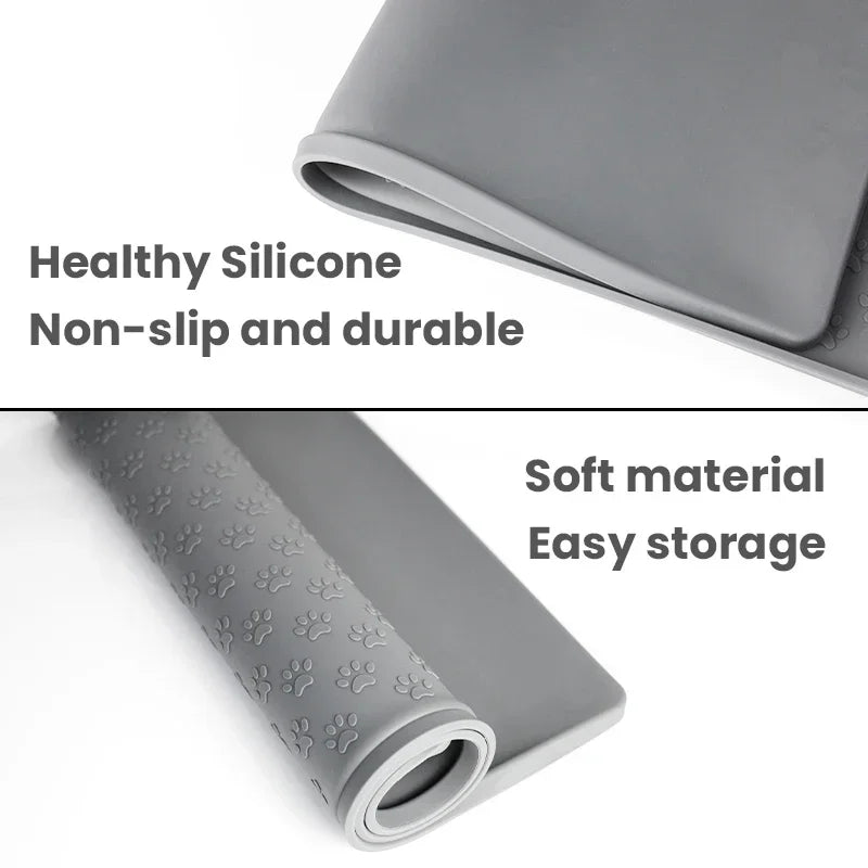 Silicone Waterproof Pet Placemat For Dogs And Cats Dishwasher Safe