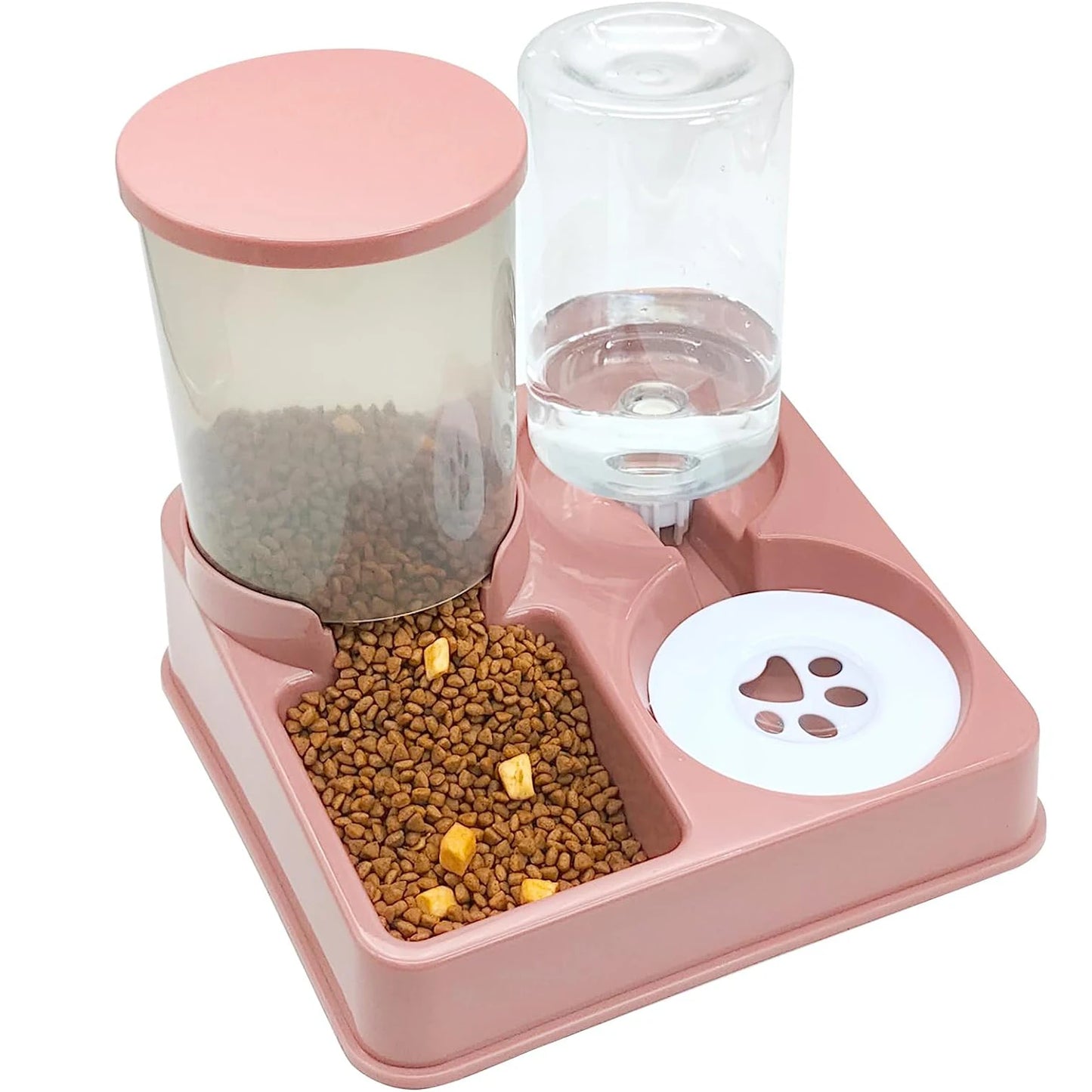 Automatic Cat Feeder And Waterer 2 In 1 Gravity Dispenser