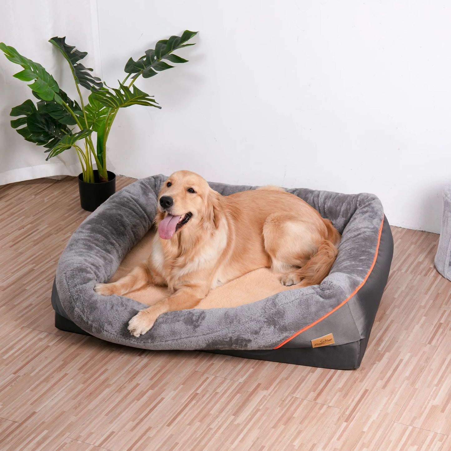 BINGOPAW Orthopedic Foam Dog Bed With Removable Cotton Cover