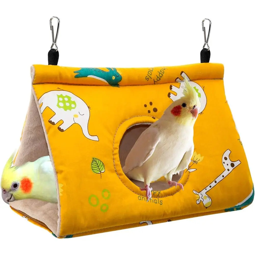 Winter Warm Bird Nest House Velvet Hanging Hammock For Parrots