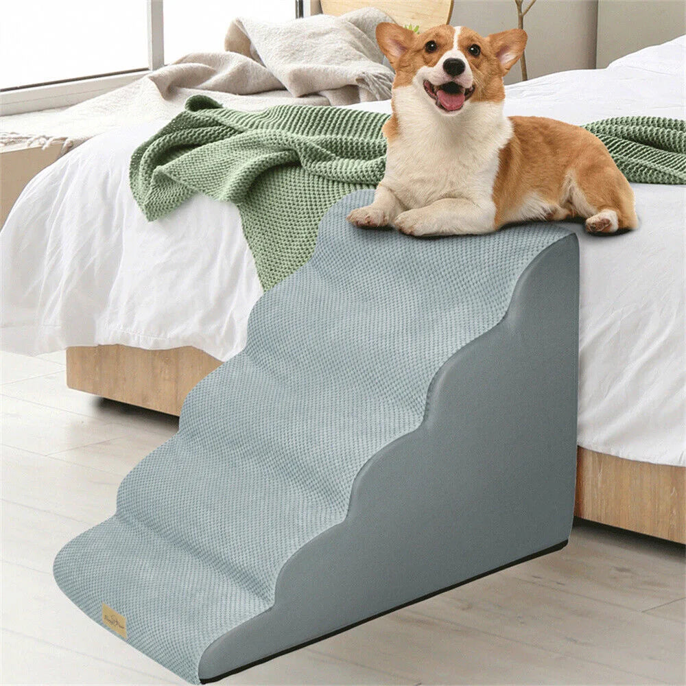 Dog Door Premium Five Step Ramp For Elevated Beds Sofas