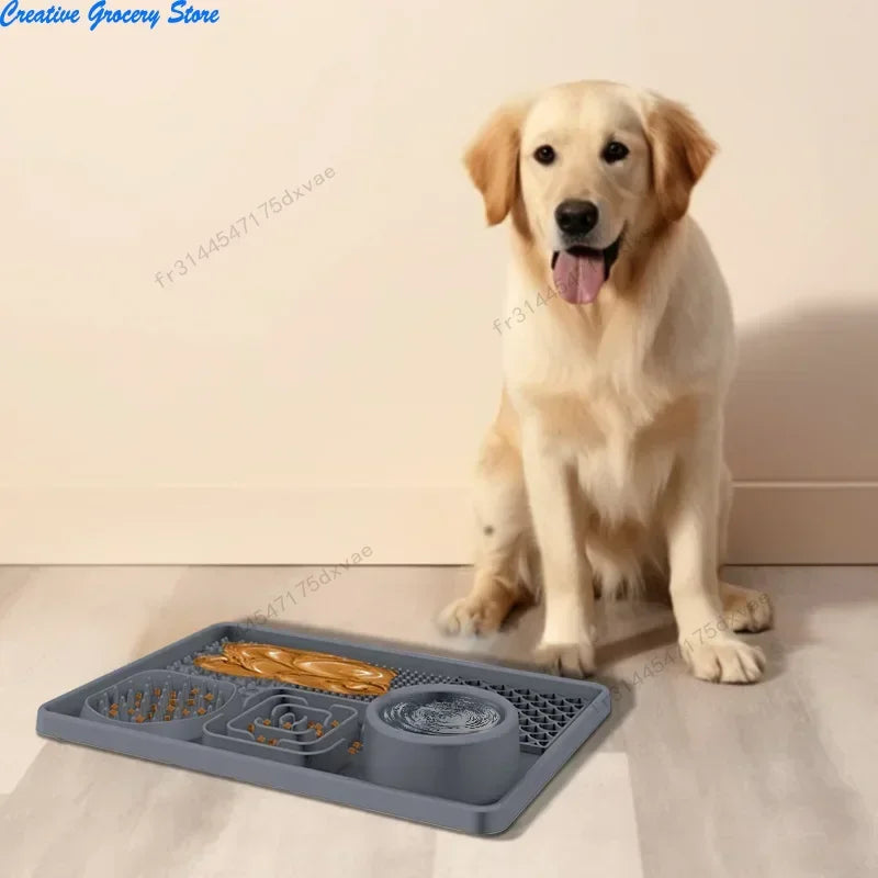 Pet Licking Mat For Dogs Slow Feeder Silicone Suction Cup