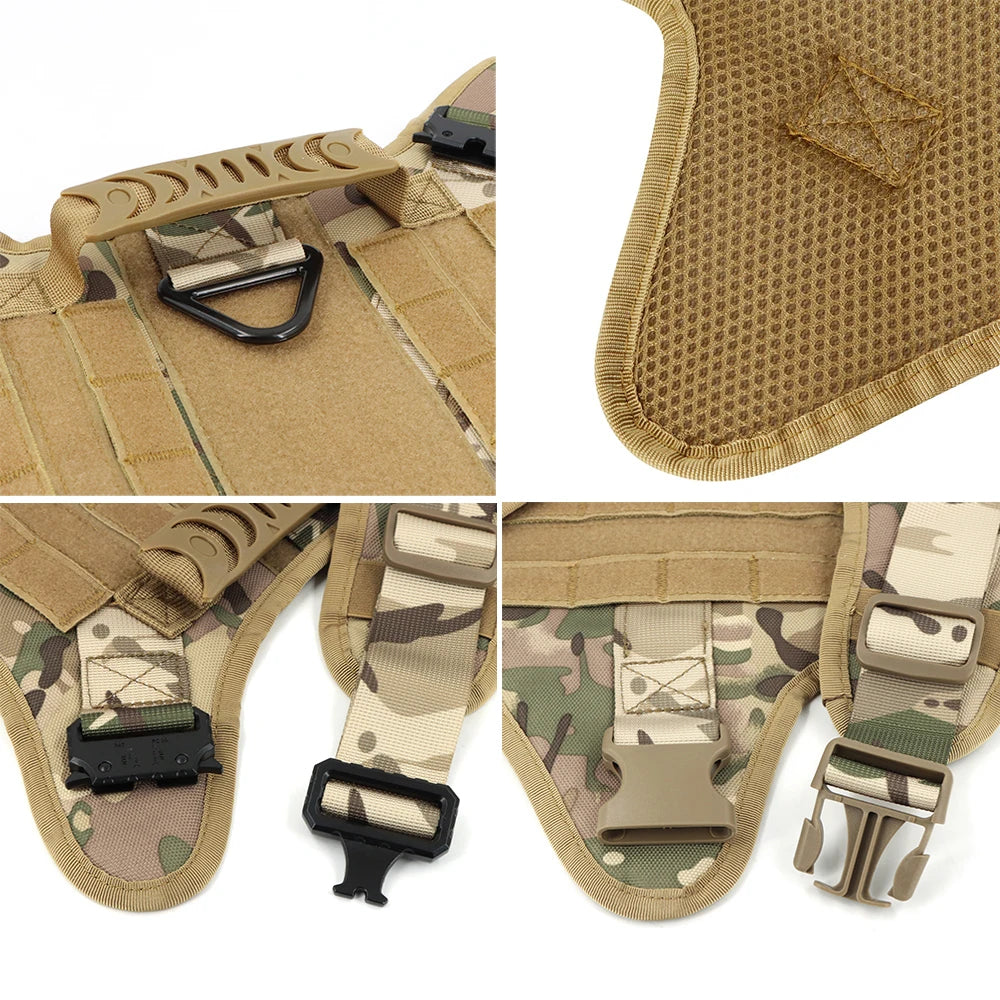 PETRAVELCN Tactical Dog Harness Vest Set And Leash