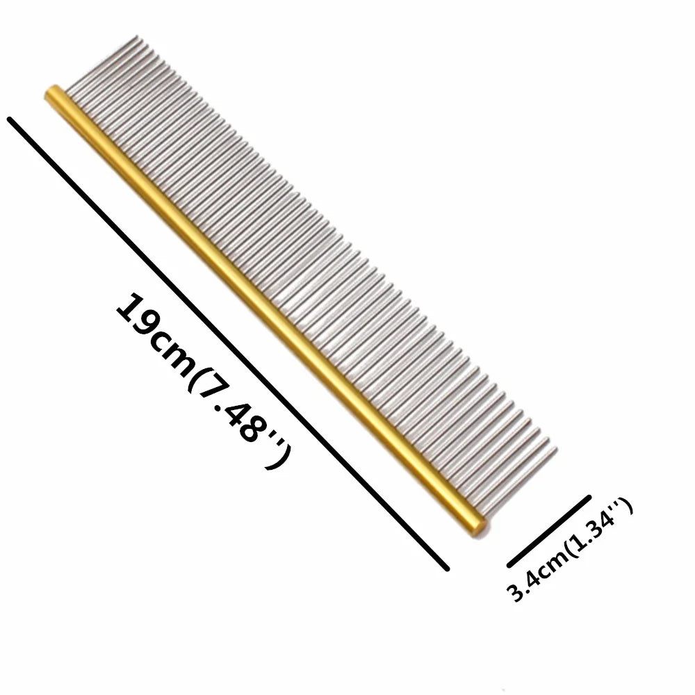 Aluminum Alloy Pet Grooming Combs for Dogs and Cats