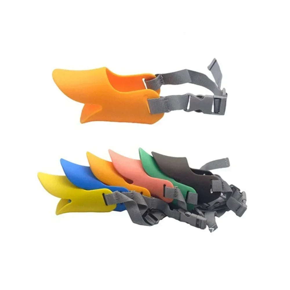 Silicone Duck Muzzle Anti Bite Mask With Breathable Nylon Strap