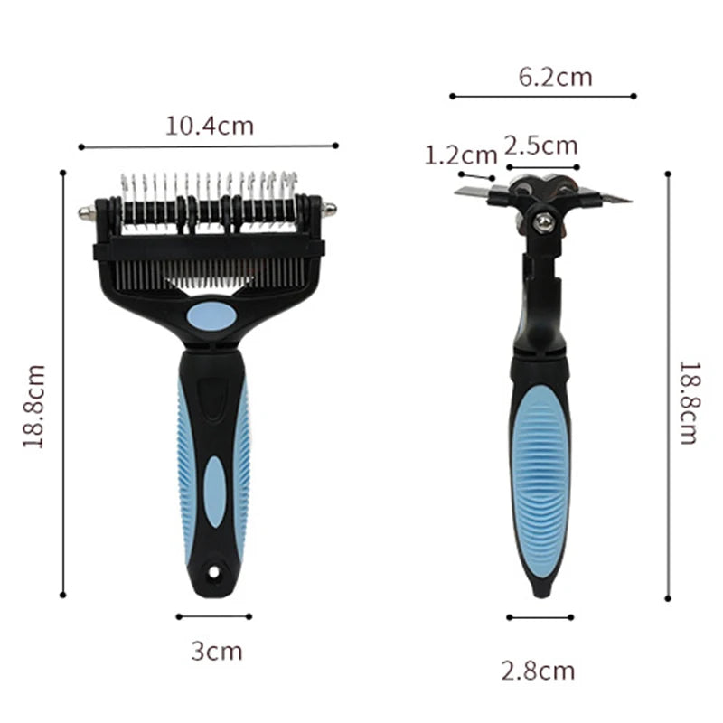 3 In 1 Pet Deshedding Brush For Dogs And Cats Grooming Tool