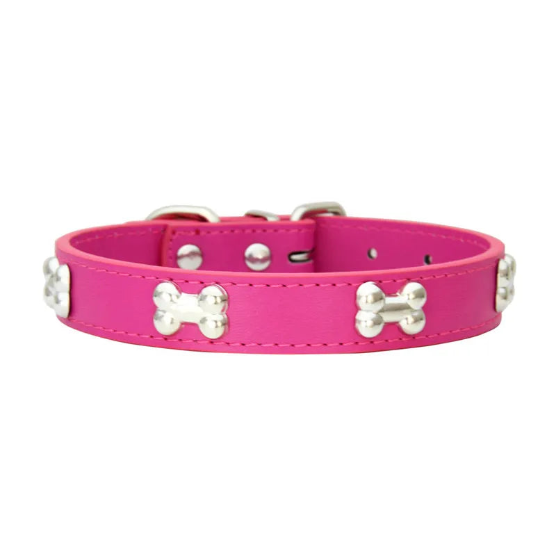 Bone Leather Durable Dog Collar For All Breeds Quality