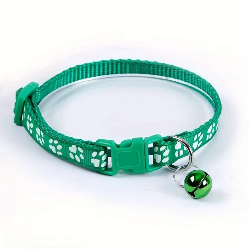 Pattern Cat Collar With Bell Adjustable For Cats Kitten
