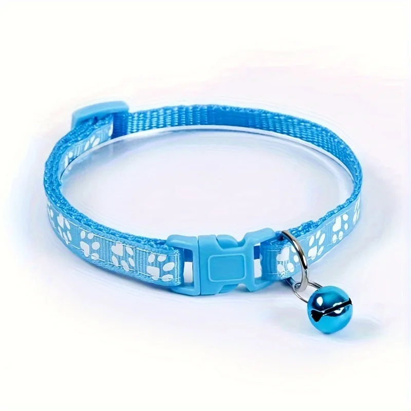 Pattern Cat Collar With Bell Adjustable For Cats Kitten