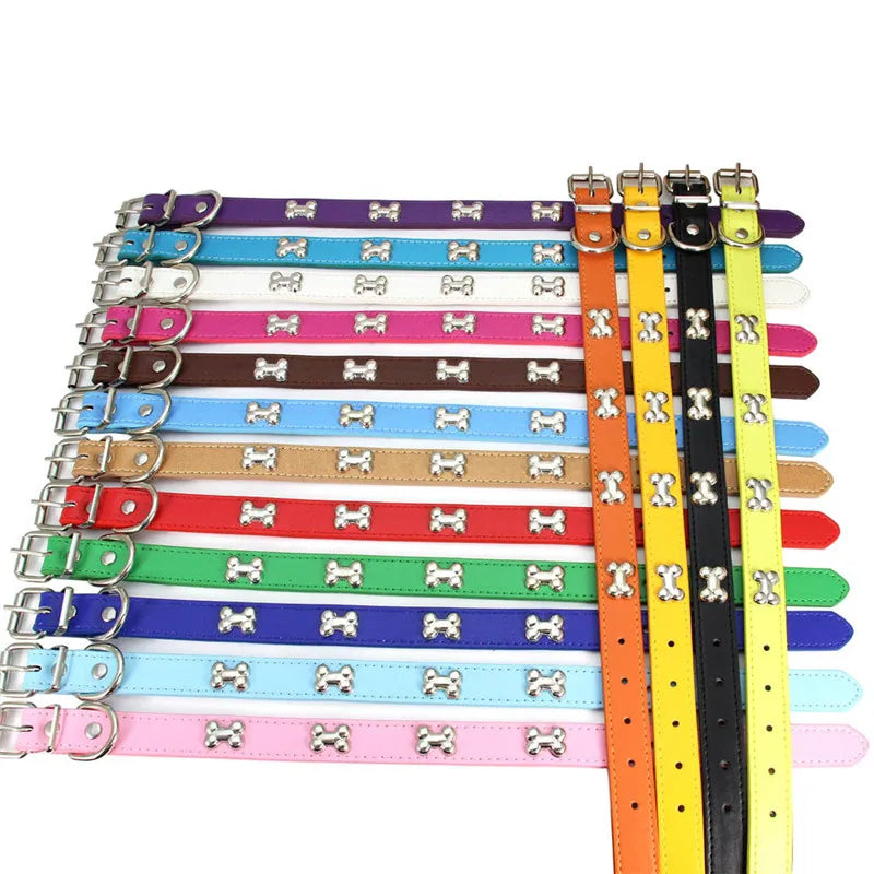 Bone Leather Durable Dog Collar For All Breeds Quality