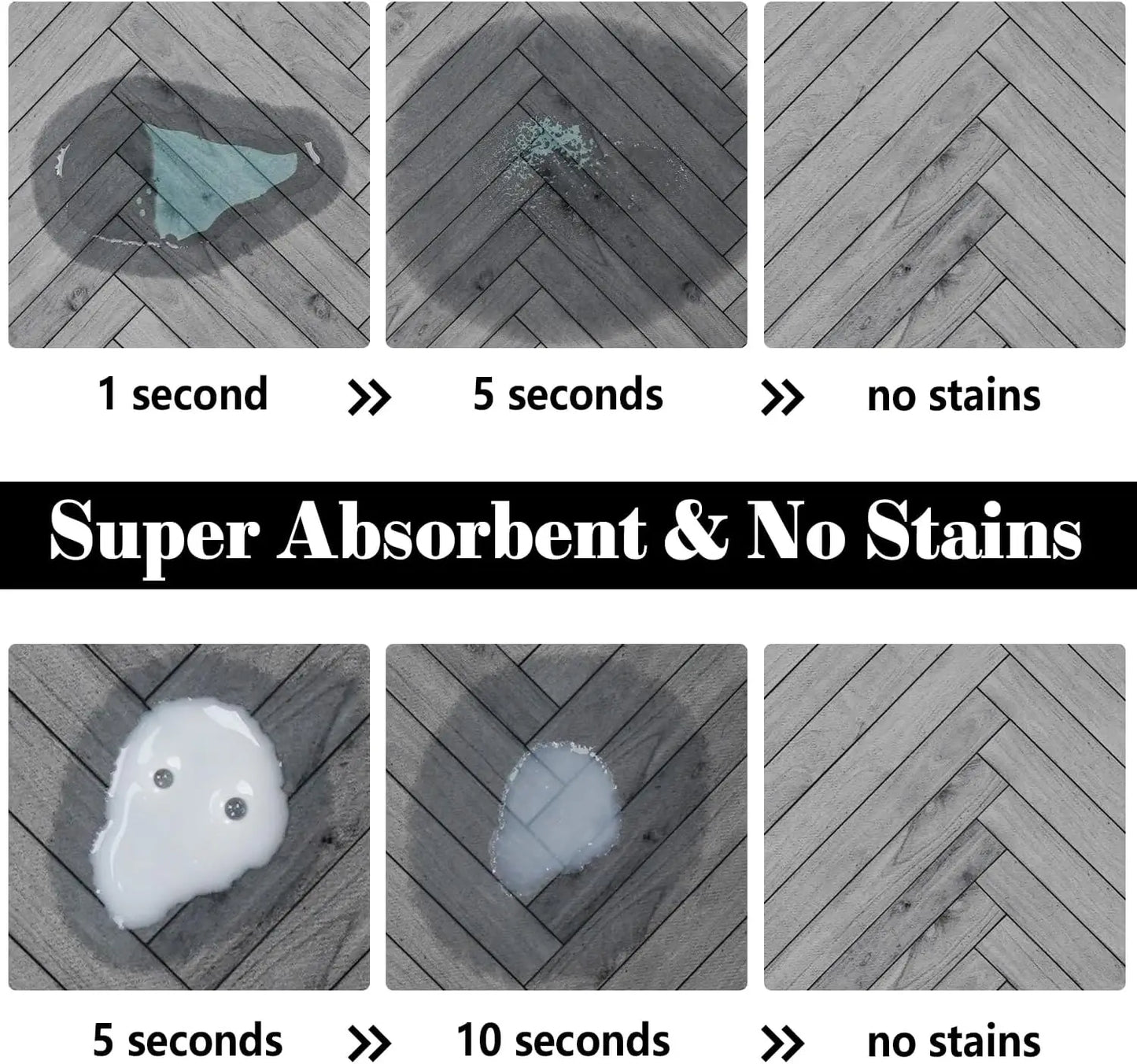 XMSJ Absorbent Quick Dry Dog Food Bowl Mat Eco Friendly